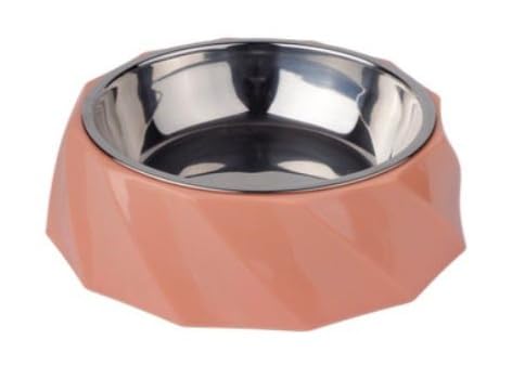 Pet Food Bowl with Stainless Steel Insert 400ml
