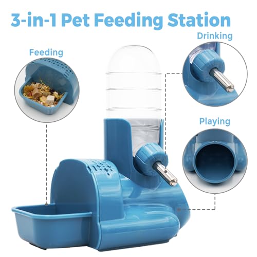 3-in-1 Hamster Water Bottle & Feeder Station