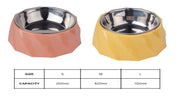 Pet Food Bowl with Stainless Steel Insert 400ml