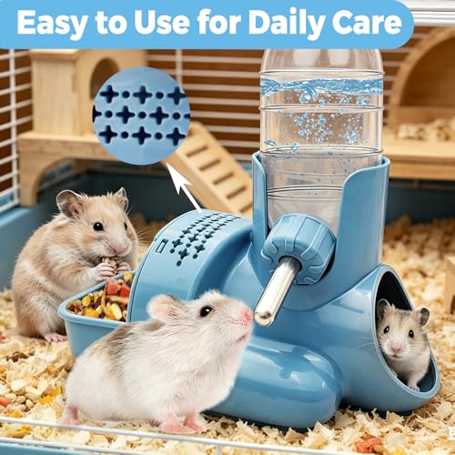 3-in-1 Hamster Water Bottle & Feeder Station