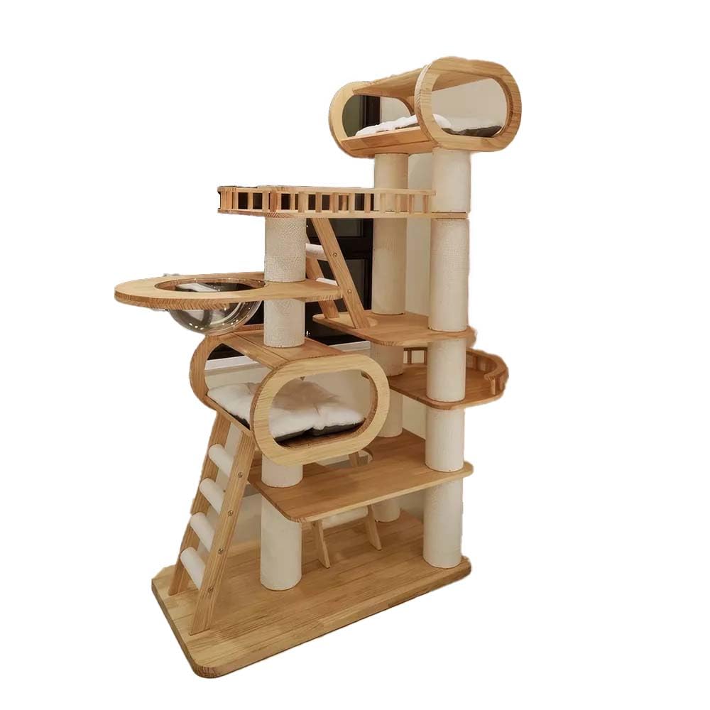 Large Wooden Tree Tower for Cat