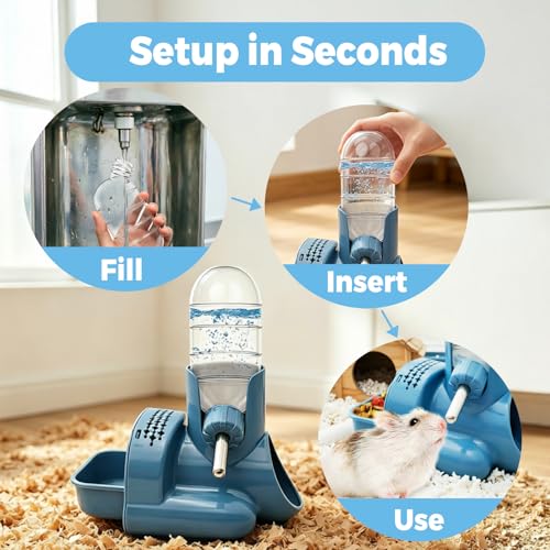3-in-1 Hamster Water Bottle & Feeder Station