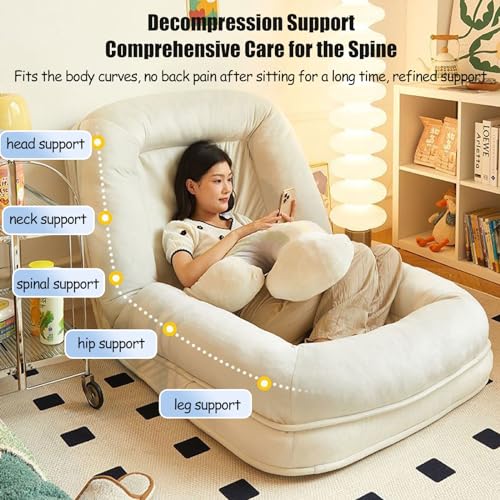 Foldable Human Dog Bed with Washable Cover