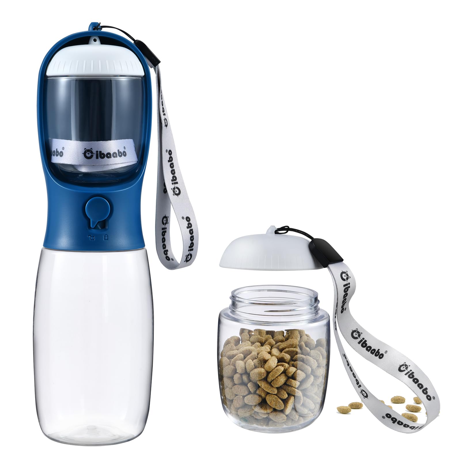 Portable Dog Water Bottle with Food Container