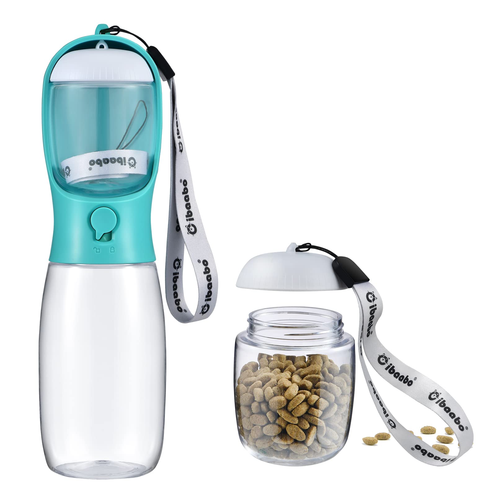 Portable Dog Water Bottle with Food Container