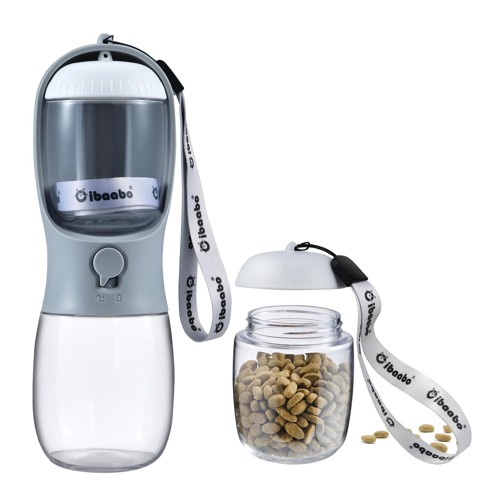 Portable Dog Water Bottle with Food Container