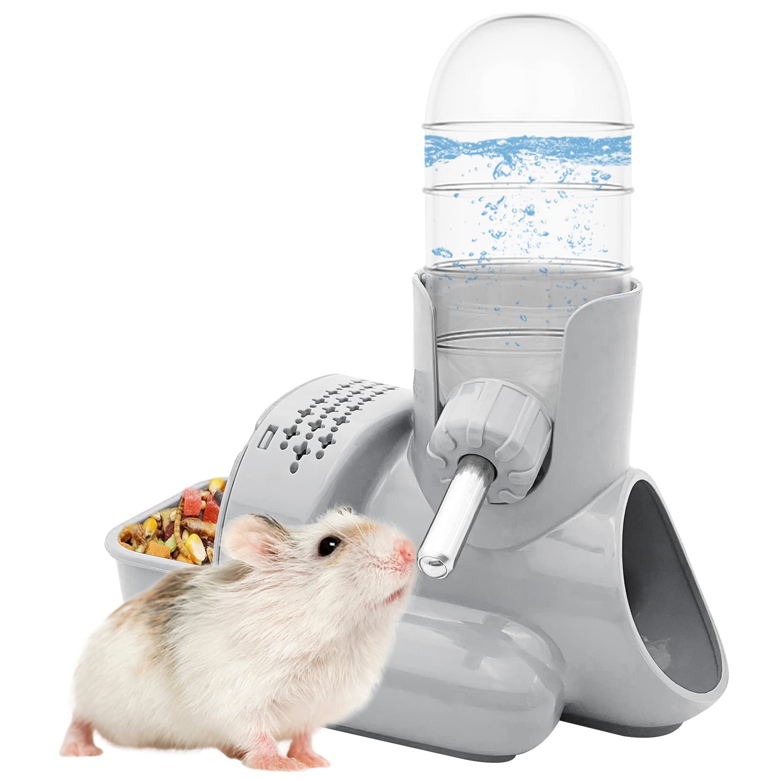 3-in-1 Hamster Water Bottle & Feeder Station