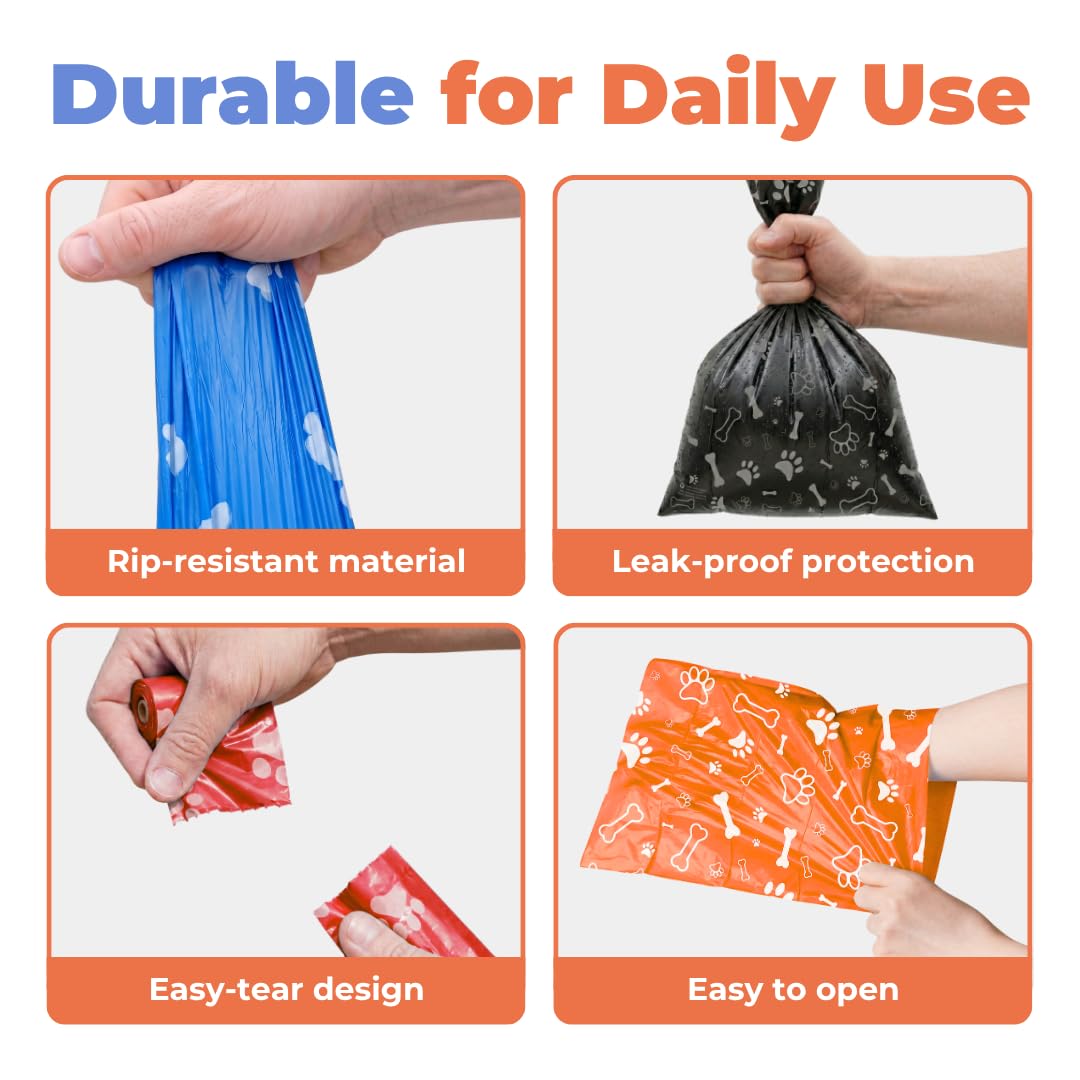 Leak-Proof Dog Poop Bags Roll Pack