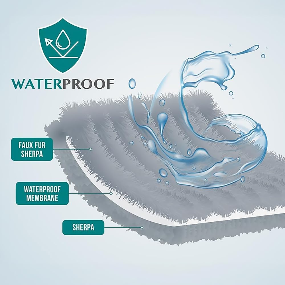 Waterproof Reversible Pet Blanket for Couch & Bed