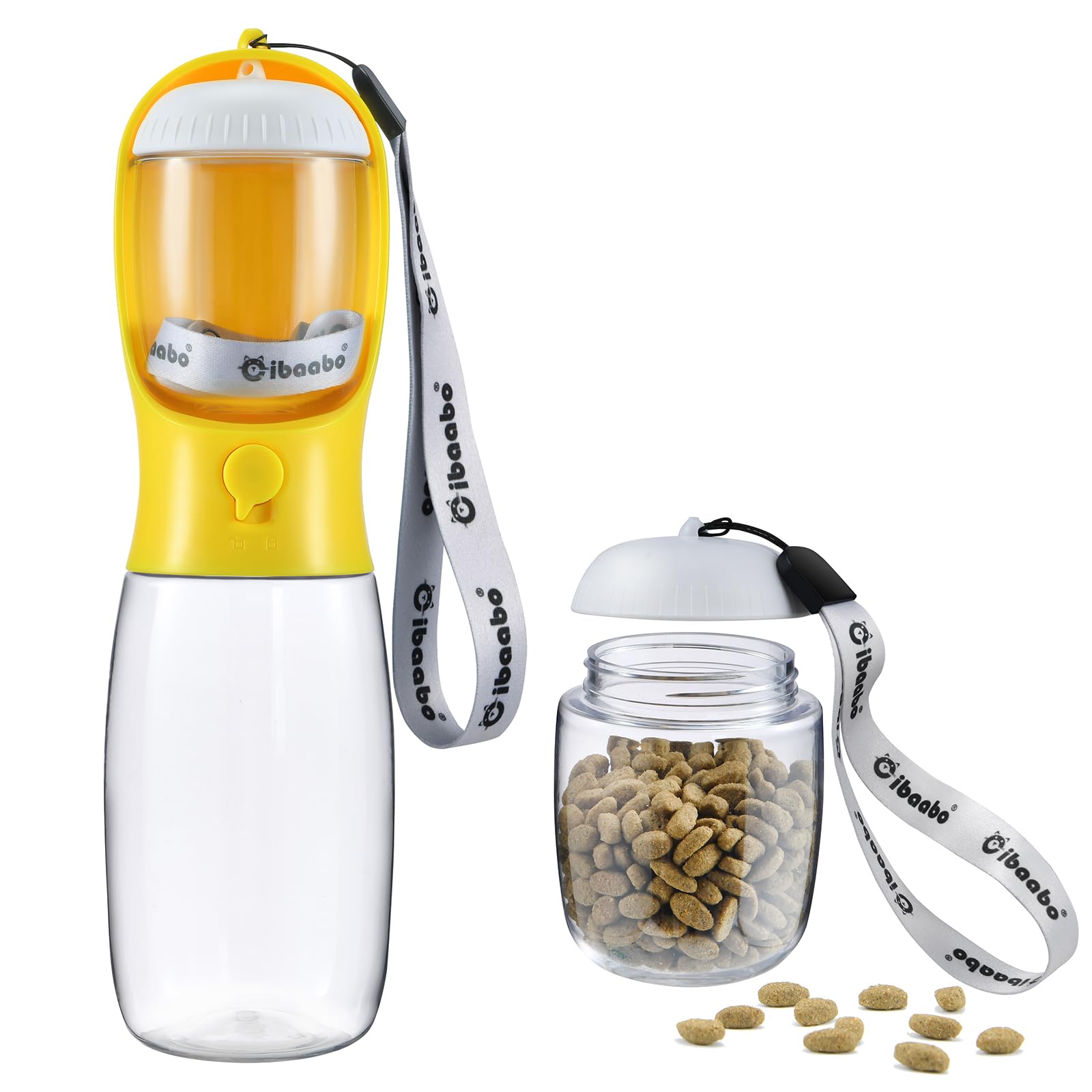 Portable Dog Water Bottle with Food Container