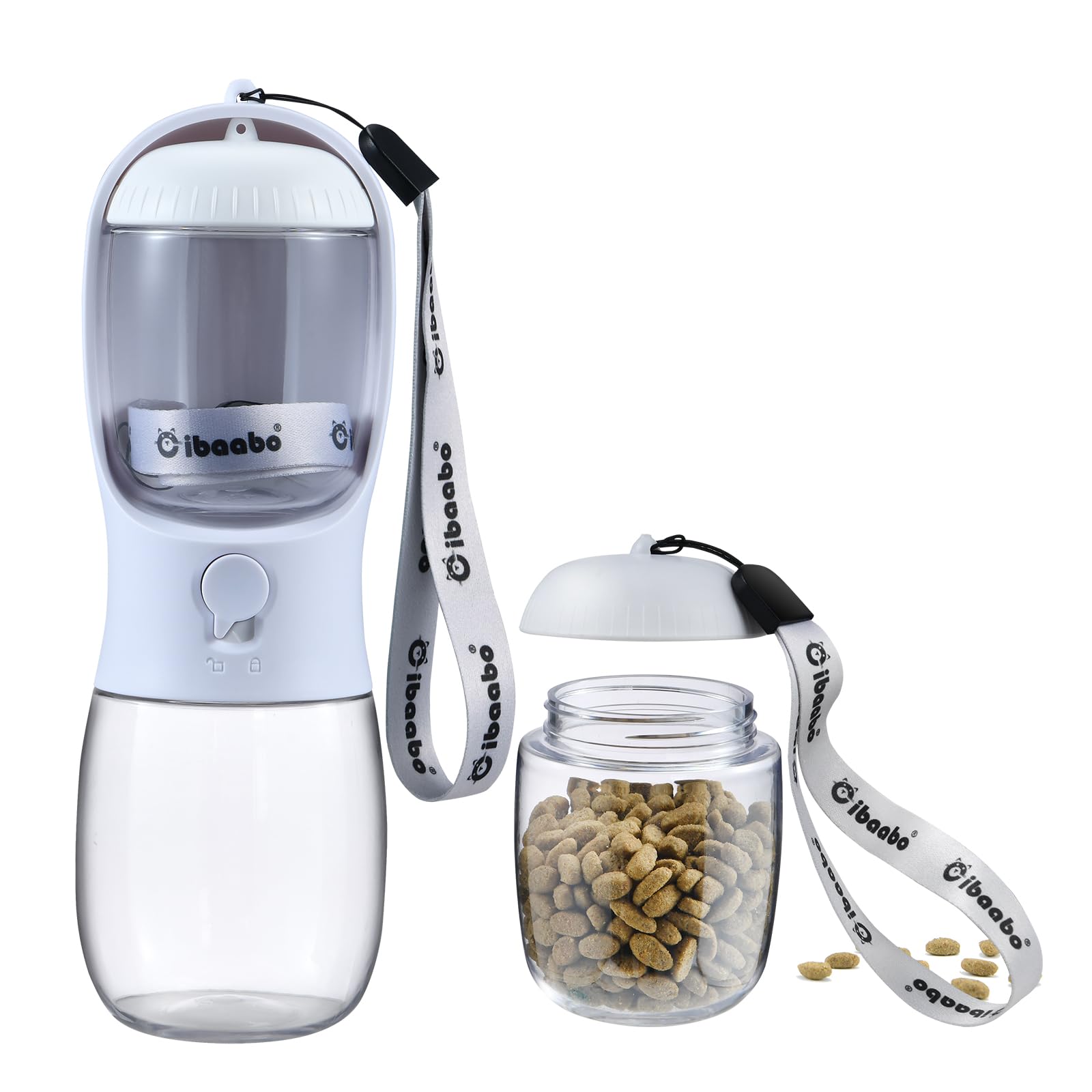 Portable Dog Water Bottle with Food Container