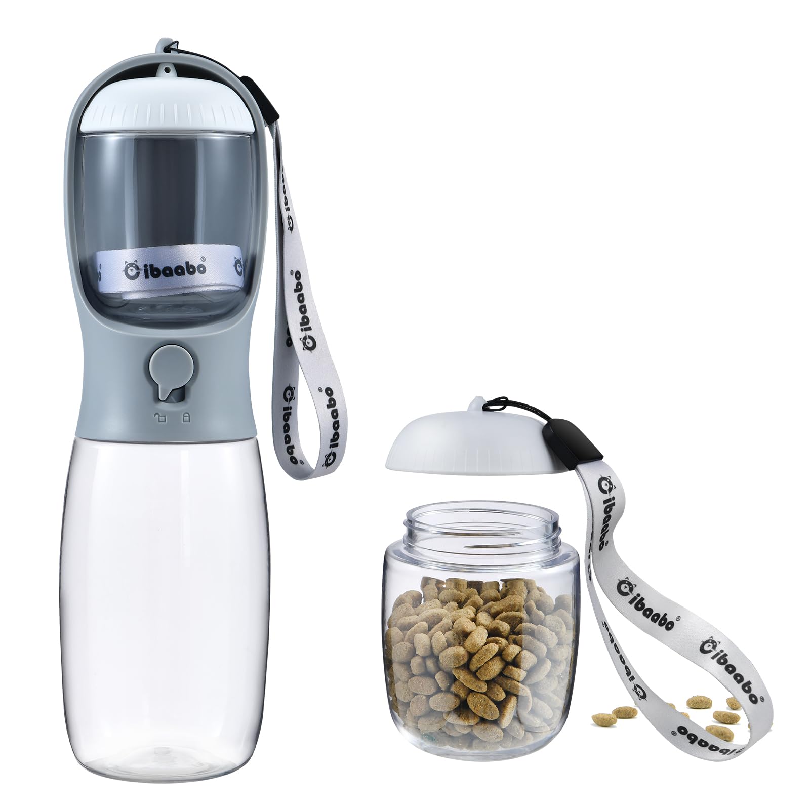 Portable Dog Water Bottle with Food Container