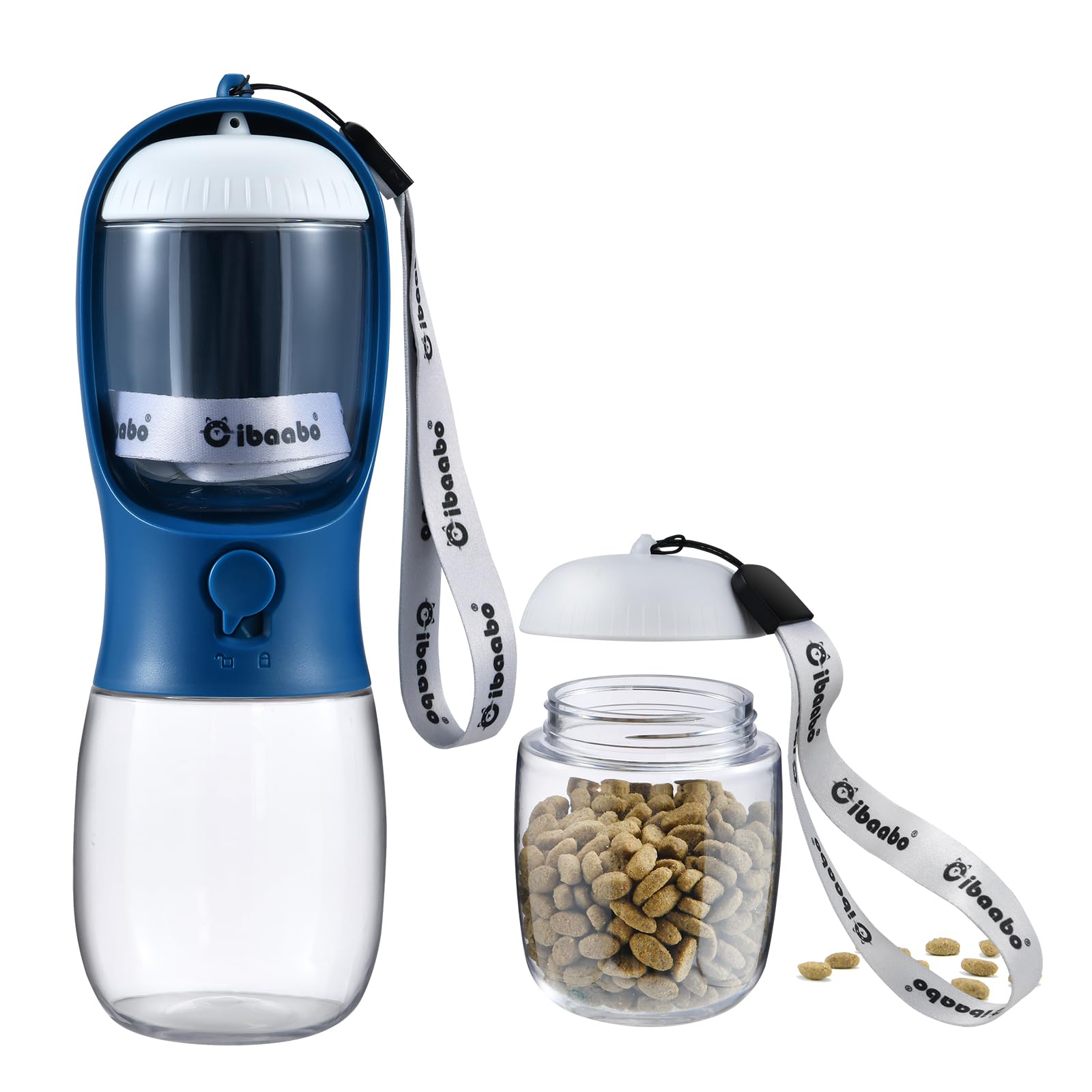 Portable Dog Water Bottle with Food Container