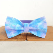 Pattern Dog Collar & Leash Set with Bow Tie