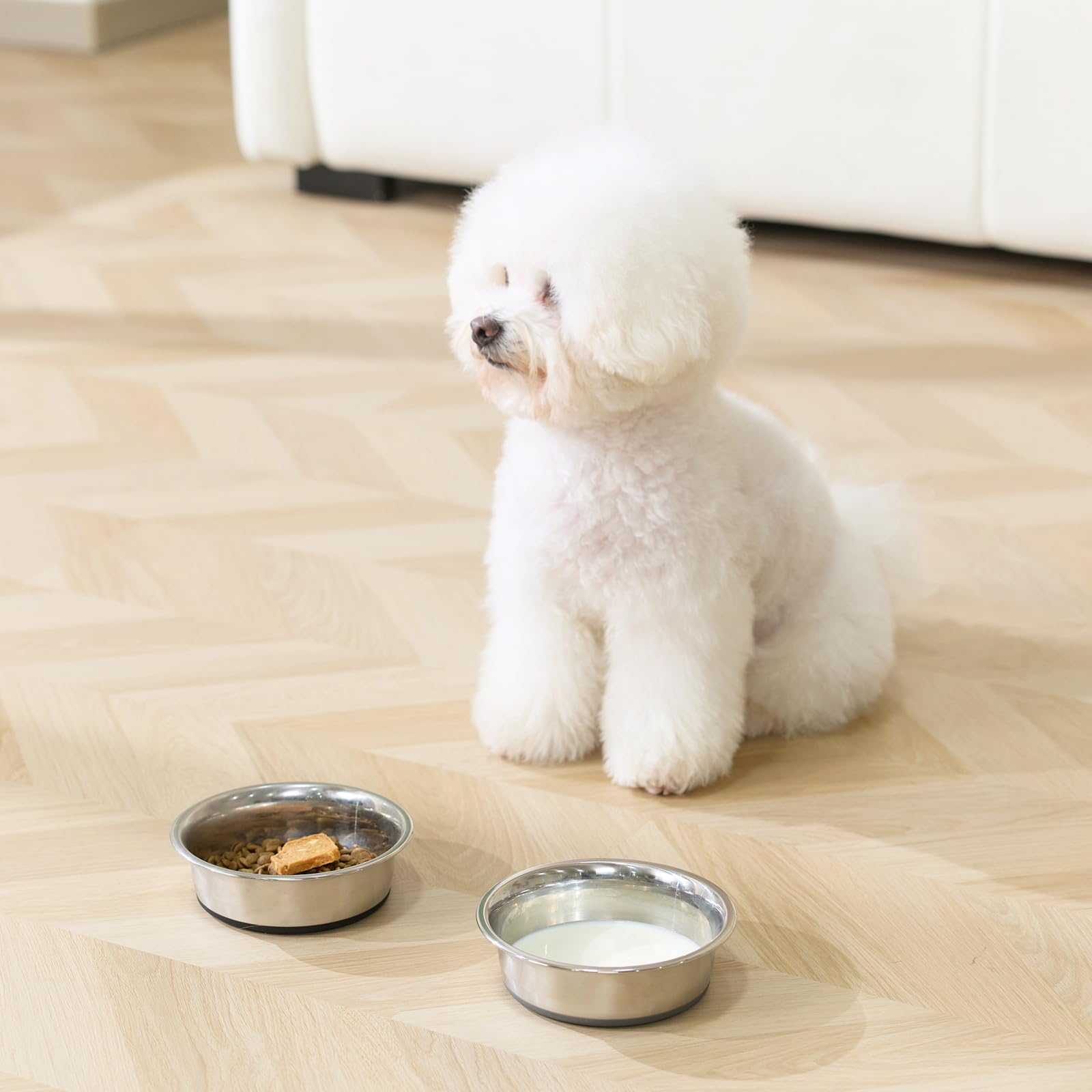 Heavy Duty Stainless Steel Dog Bowl with Non-Slip Base