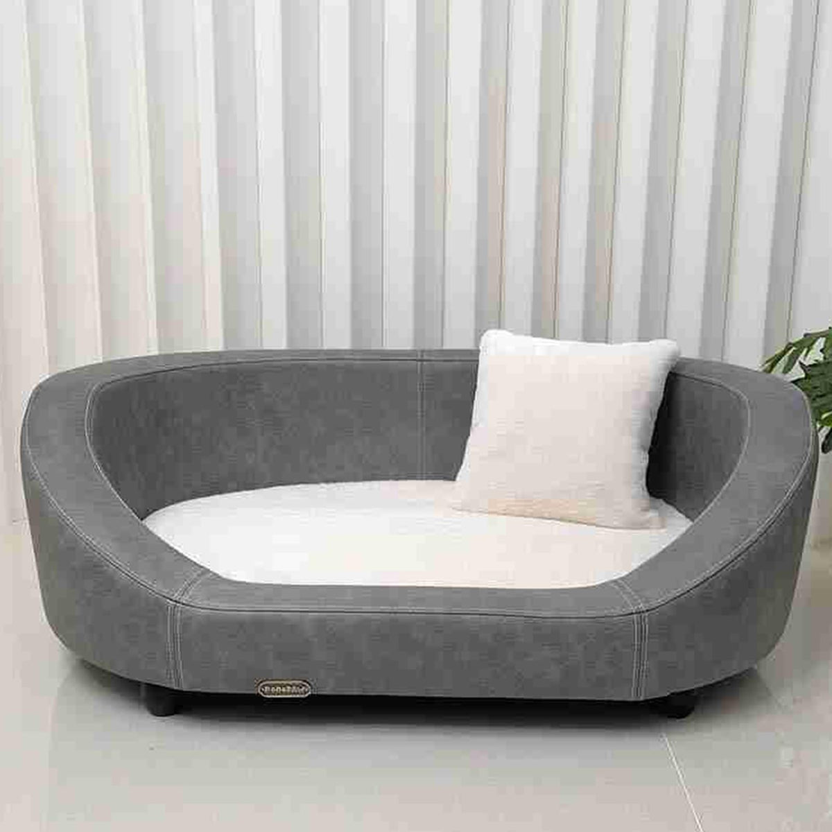 Elevated Wooden Pet Sofa Bed with Mattress Cover