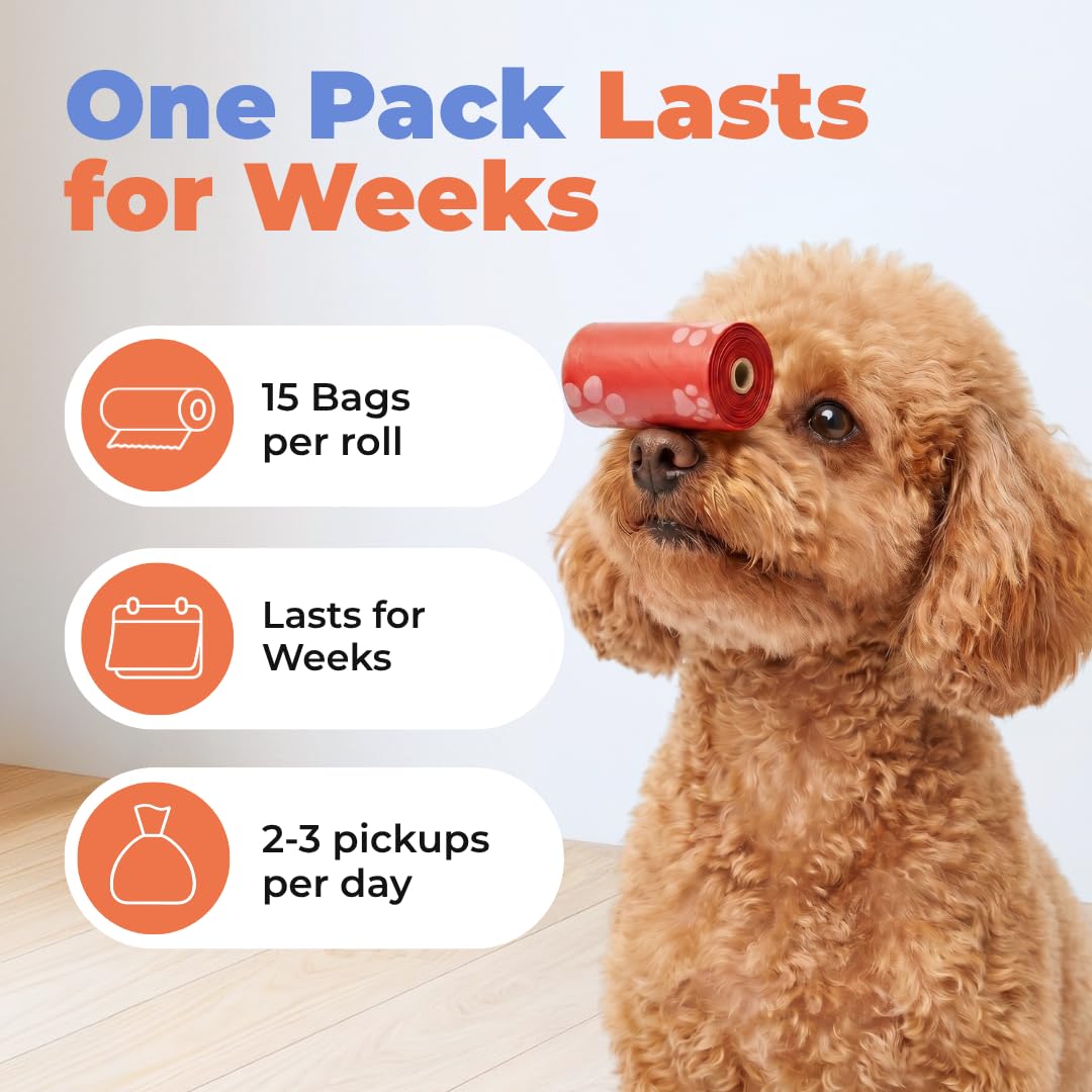 Leak-Proof Dog Poop Bags Roll Pack