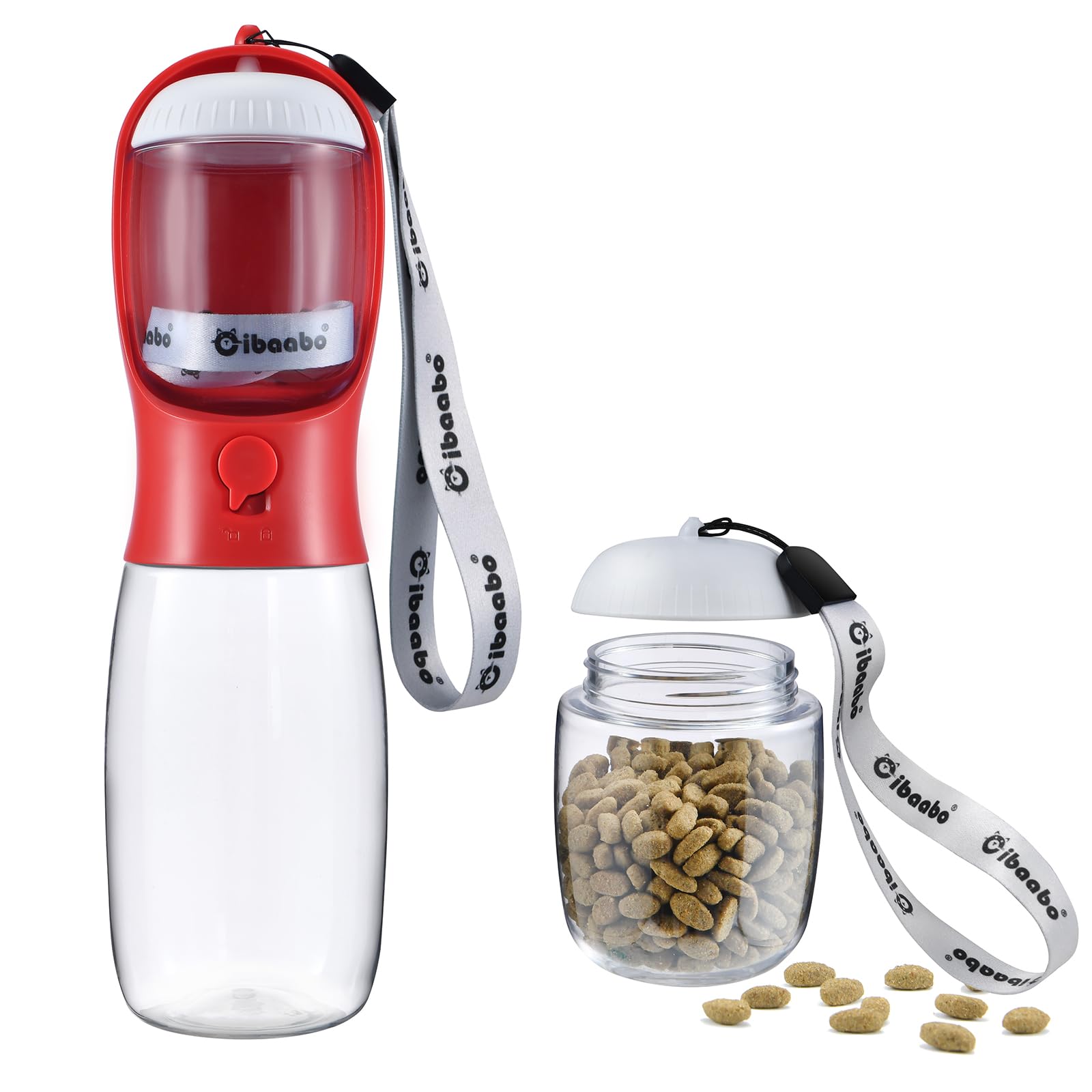 Portable Dog Water Bottle with Food Container
