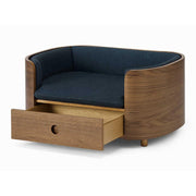 Elevated Wooden Pet Bed with Mattress