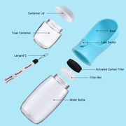 Portable Dog Water Bottle with Food Container