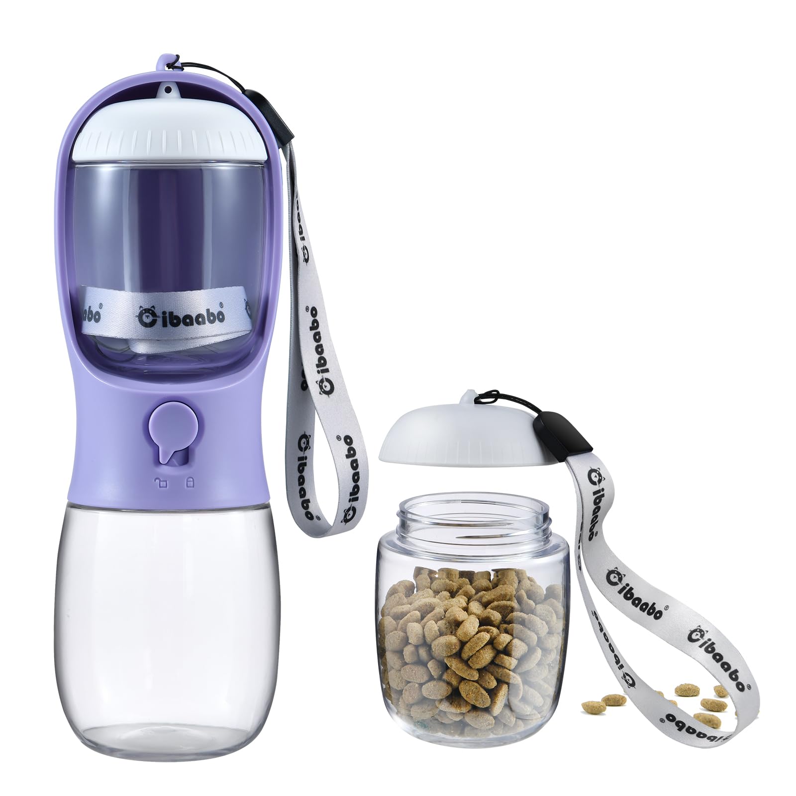 Portable Dog Water Bottle with Food Container