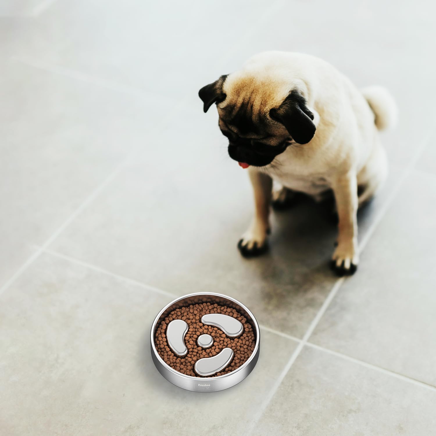 Stainless Steel Slow Feeder Dog Bowl
