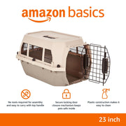 Plastic Pet Carrier with Secure Buckle