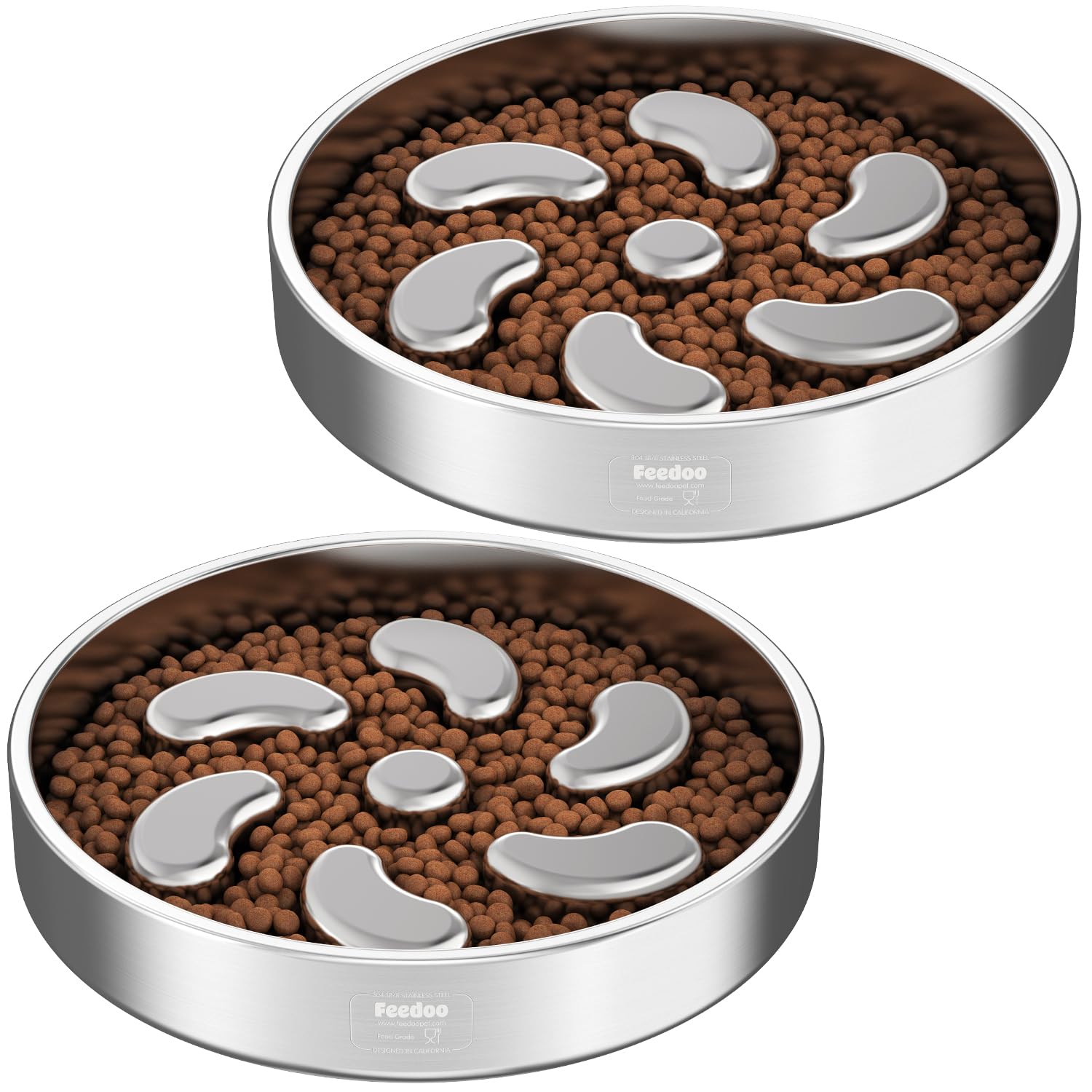Stainless Steel Slow Feeder Dog Bowl
