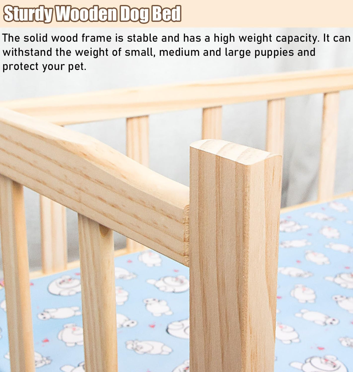 Elevated Wooden Pet Bed House