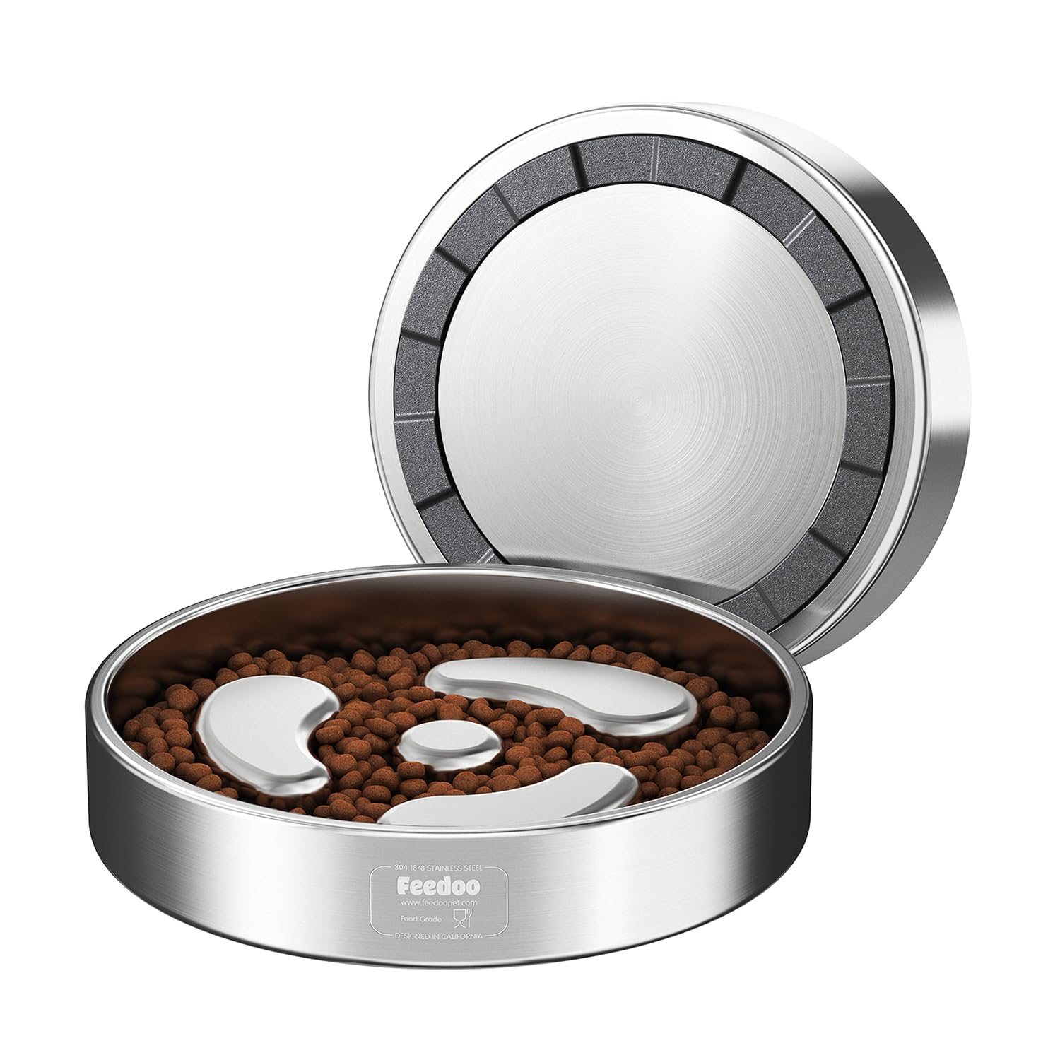 Stainless Steel Slow Feeder Dog Bowl