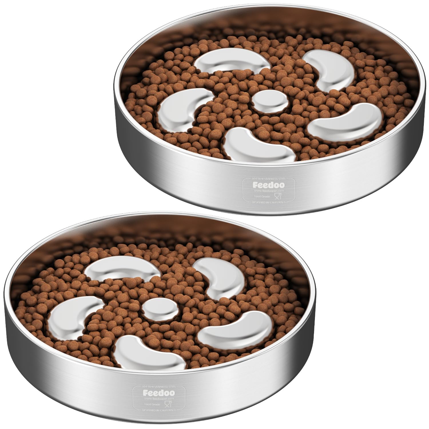 Stainless Steel Slow Feeder Dog Bowl