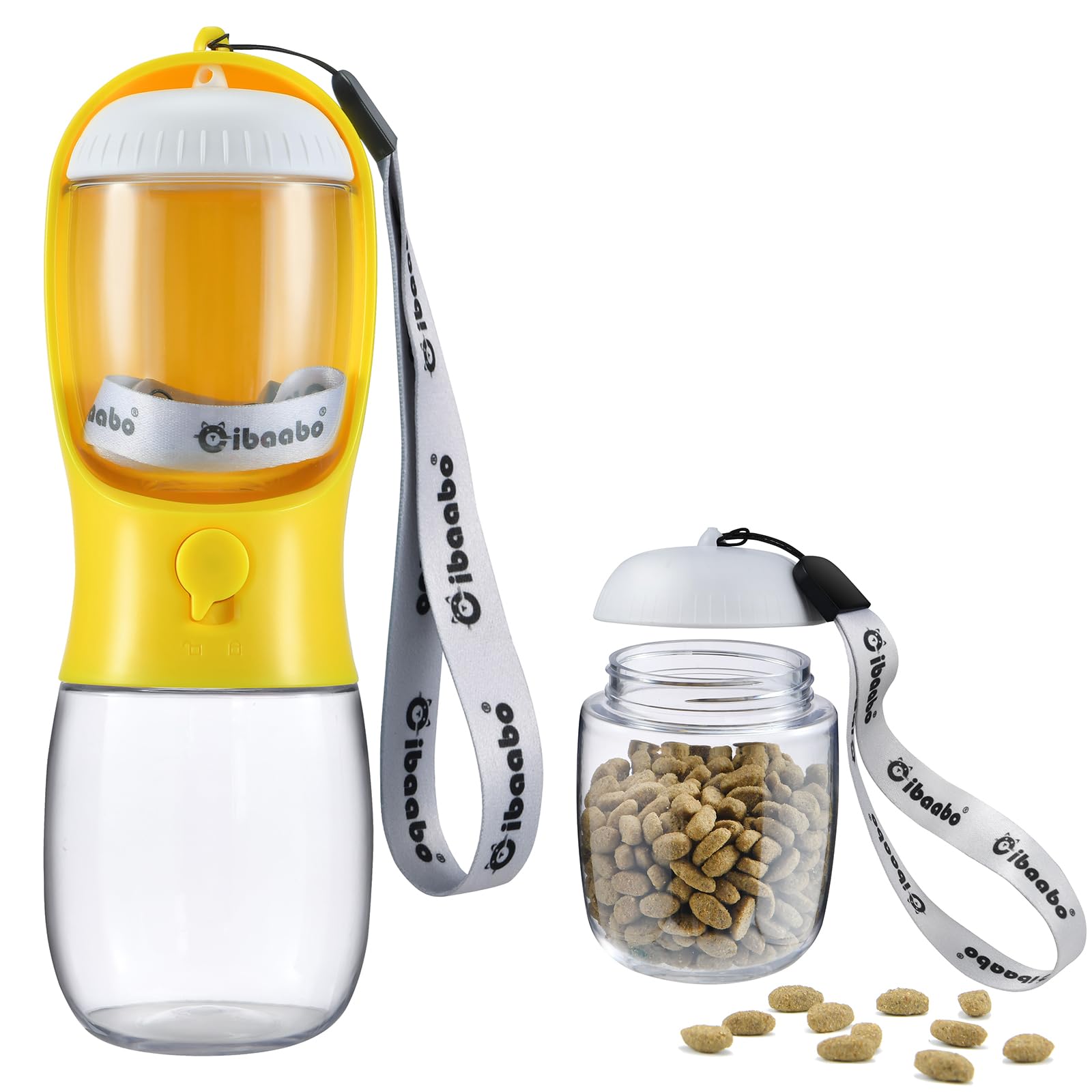 Portable Dog Water Bottle with Food Container