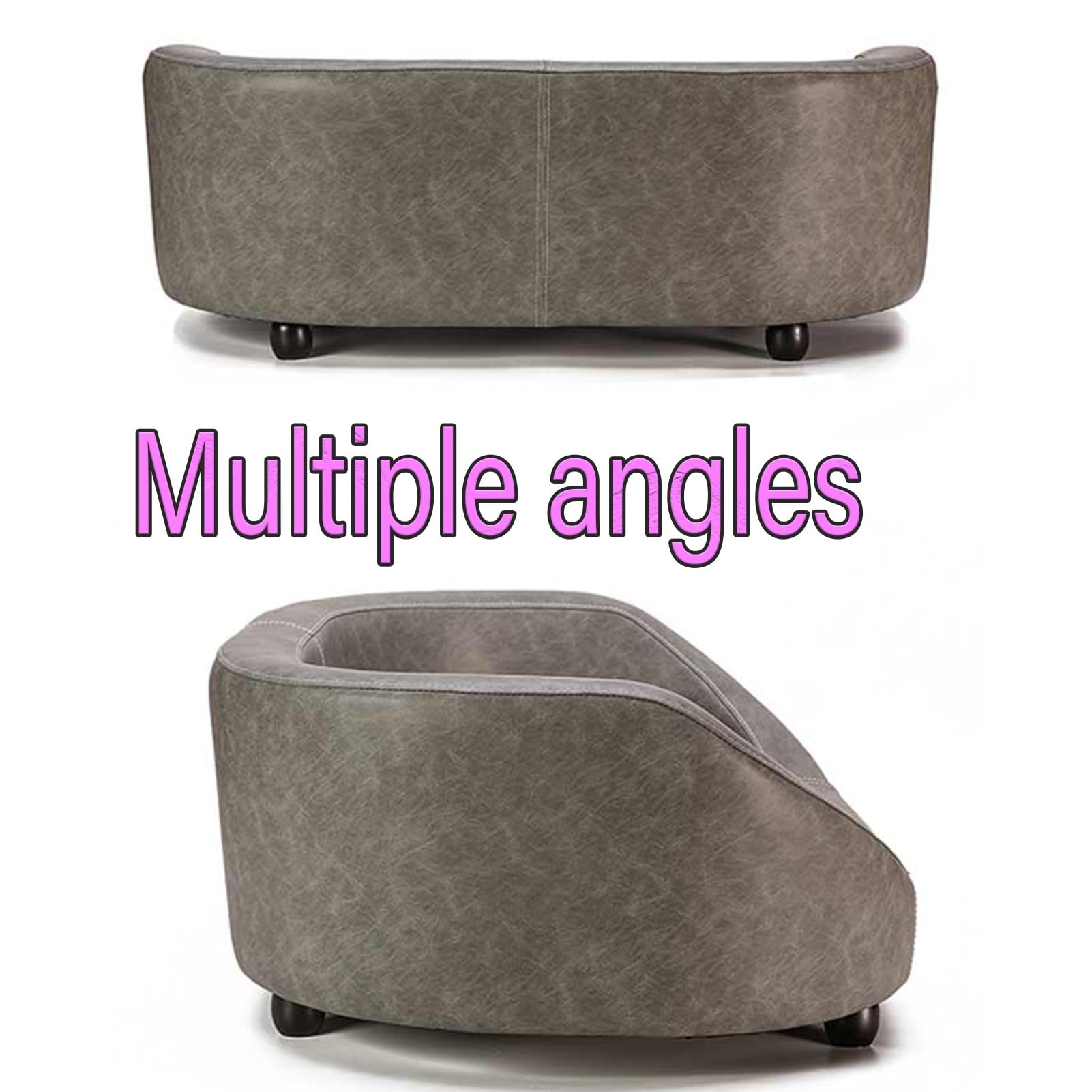 Elevated Wooden Pet Sofa Bed with Mattress Cover