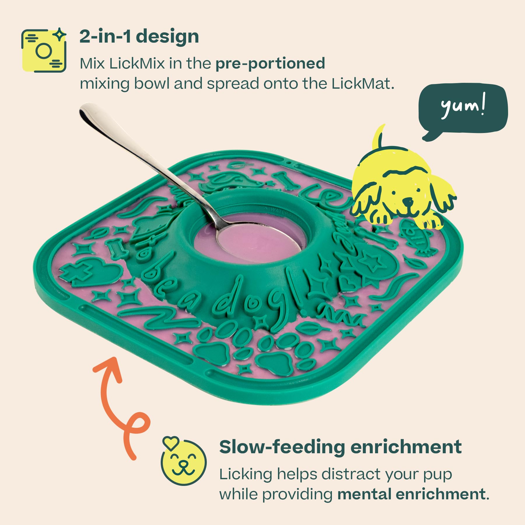 Silicone Lick Mat Slow Feeder for Dogs