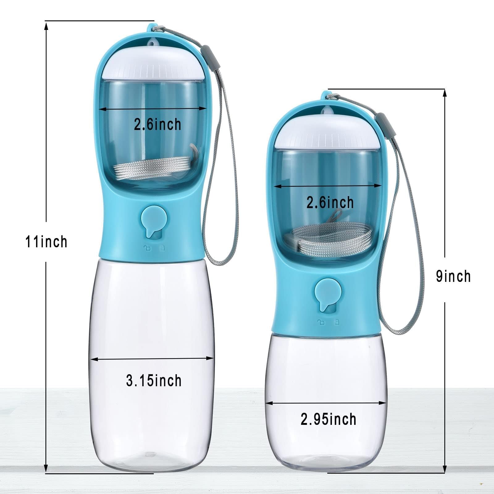 Portable Dog Water Bottle with Food Container