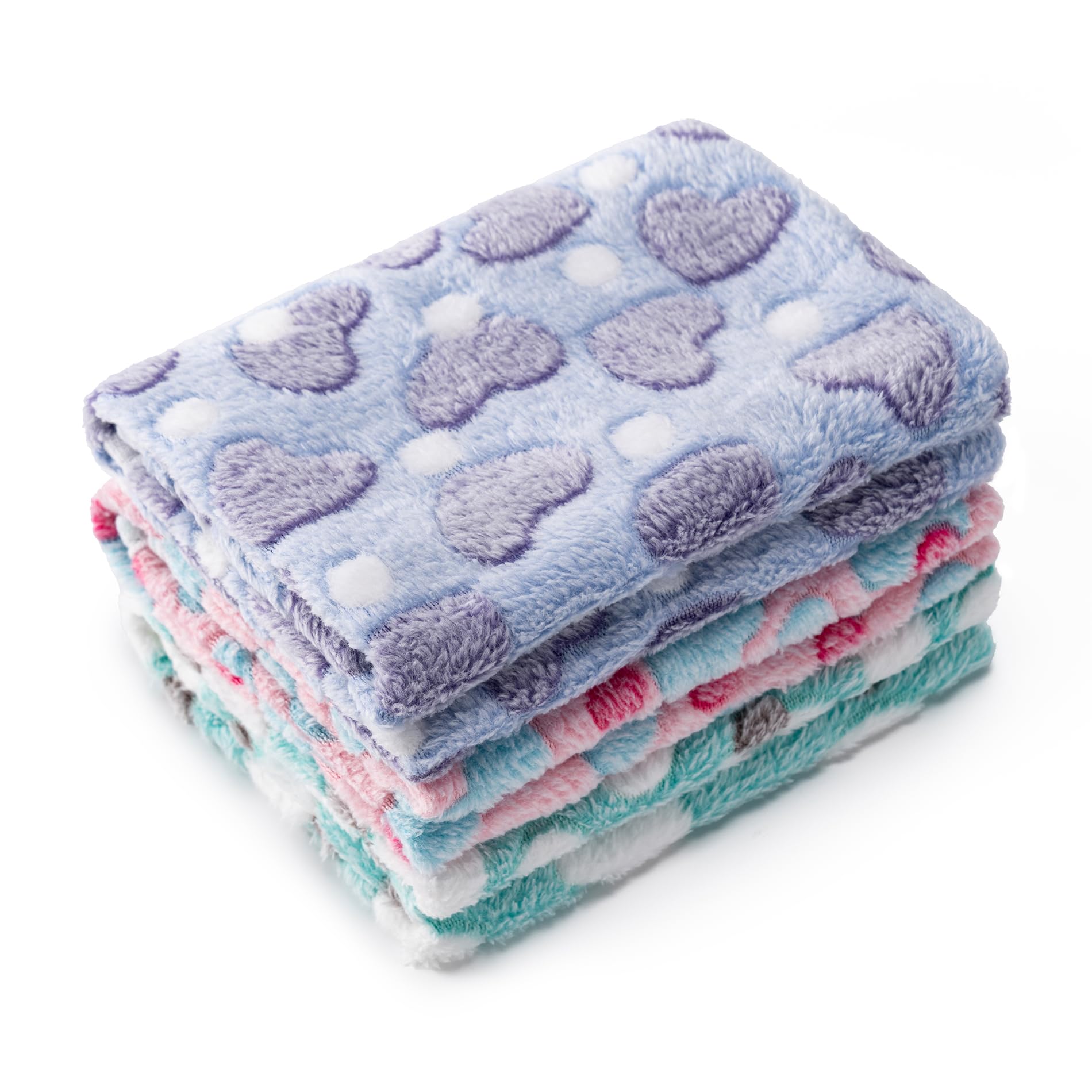 3-Pack Soft Fleece Pet Blankets