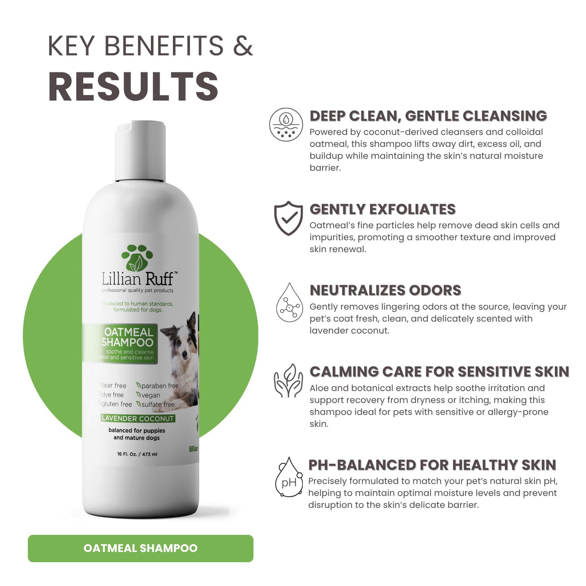 Calming Oatmeal Pet Shampoo for Sensitive Skin