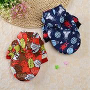 Printed Warm Dog Down Jacket Hoodie