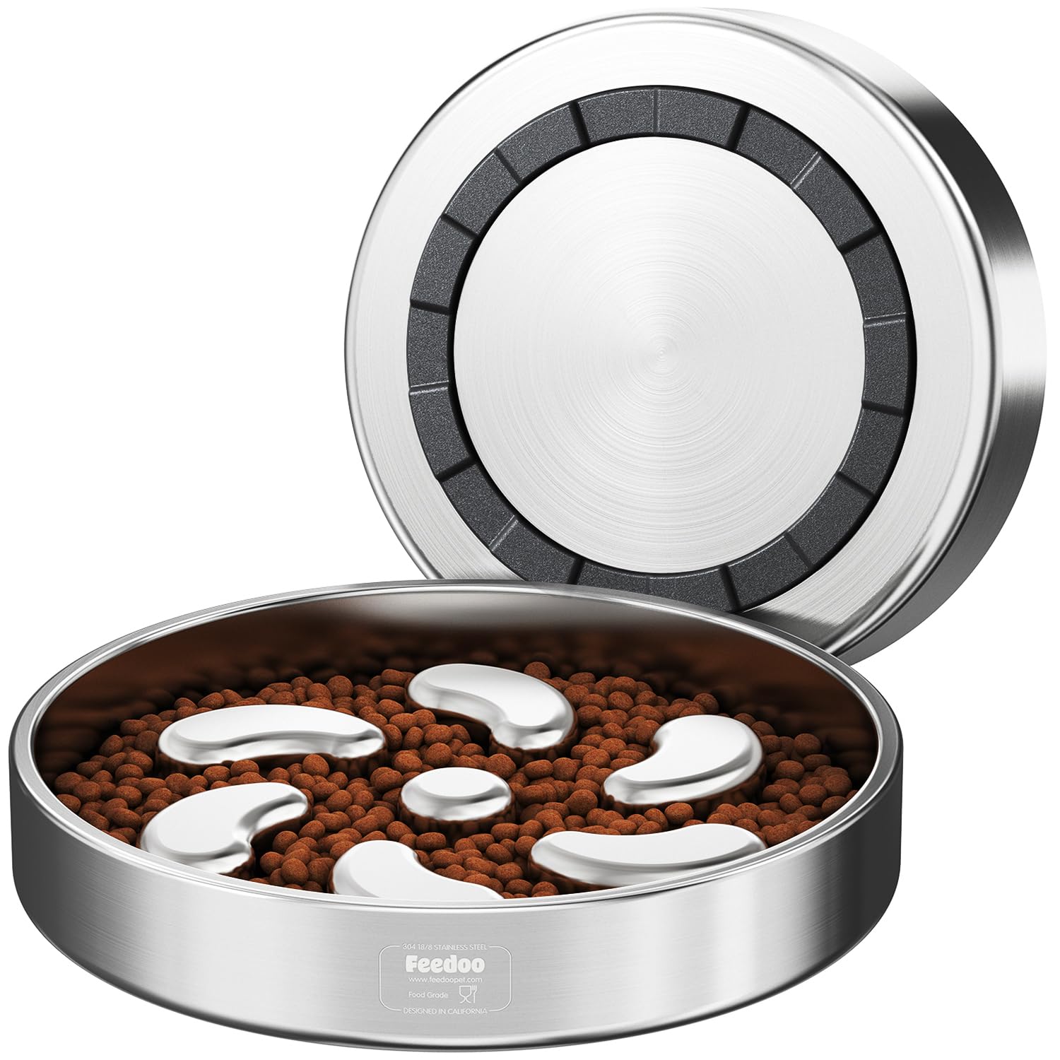 Stainless Steel Slow Feeder Dog Bowl