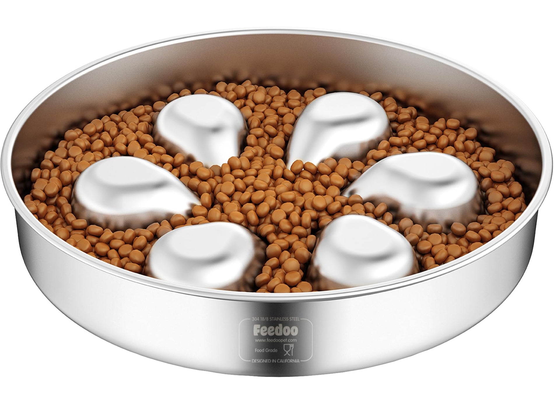 Stainless Steel Slow Feeder Dog Bowl