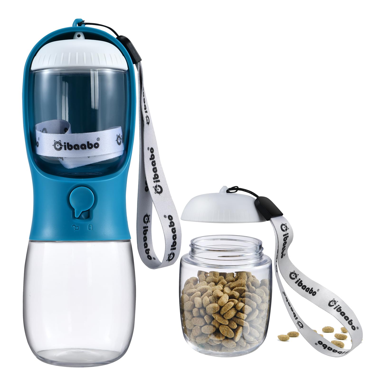 Portable Dog Water Bottle with Food Container