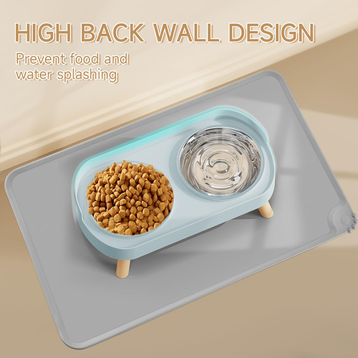 Elevated Cat Food & Water Bowl Set