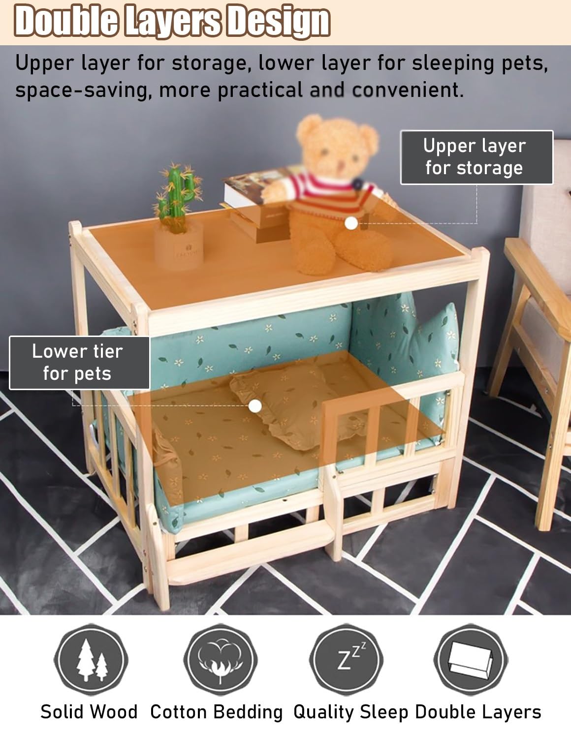 Elevated Wooden Pet Bed House