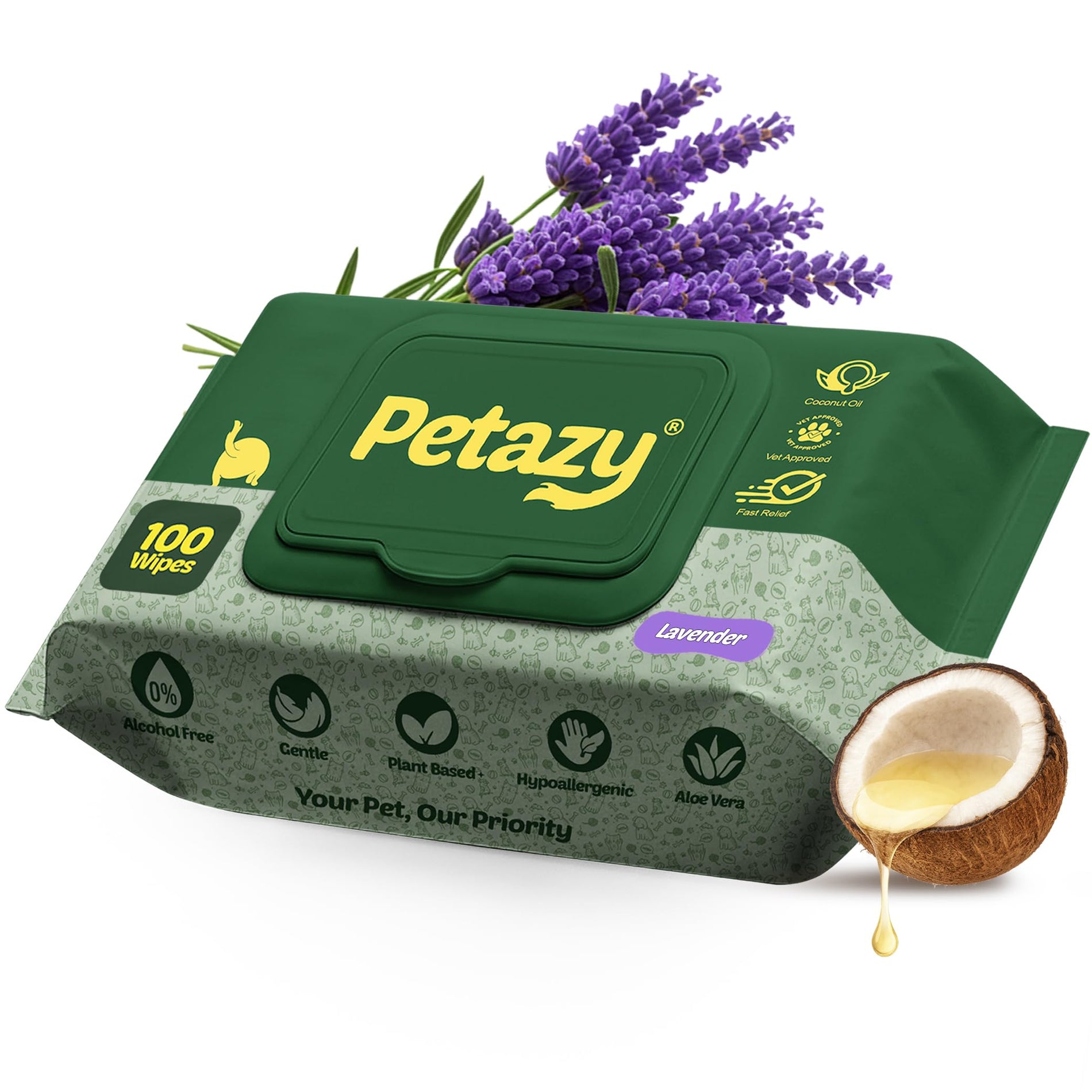 Organic Pet Cleaning Wipes for Dogs & Cats
