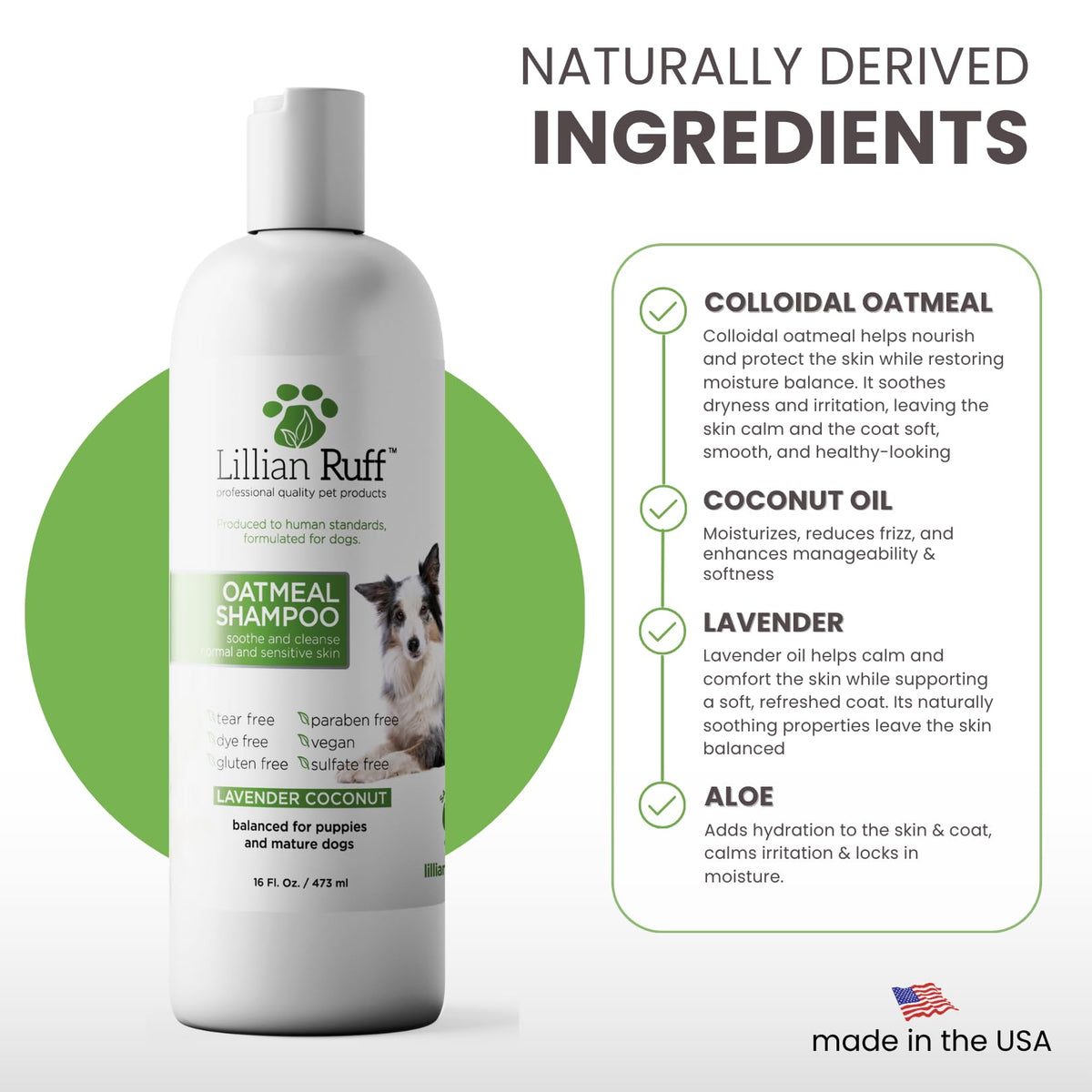 Calming Oatmeal Pet Shampoo for Sensitive Skin