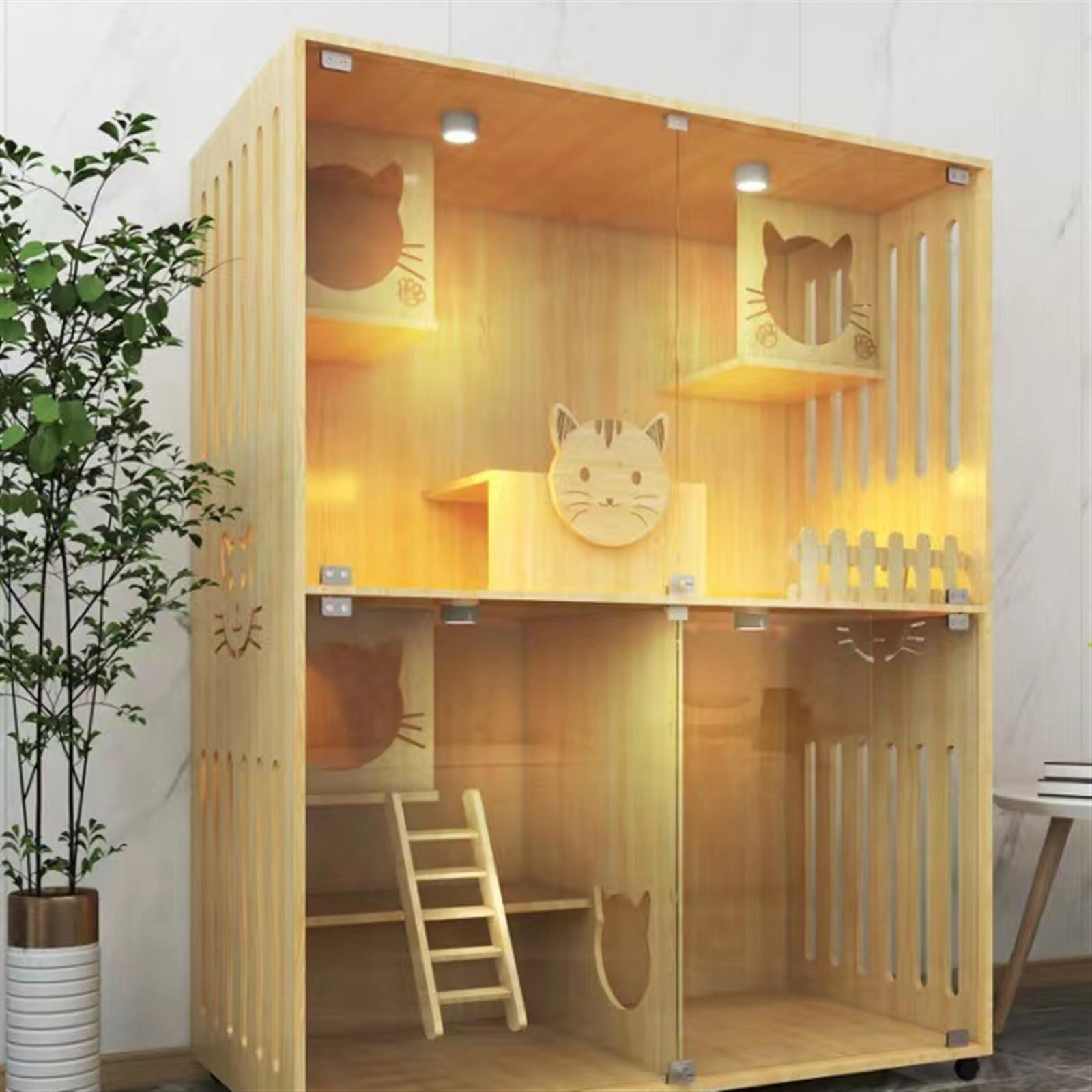 Luxury Wooden Cat Villa House