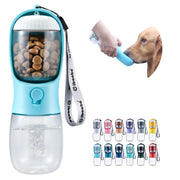 Portable Dog Water Bottle with Food Container