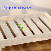 Elevated Wooden Pet Bed with Mattress