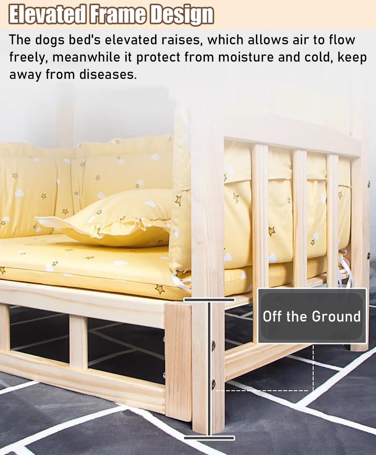Elevated Wooden Pet Bed House
