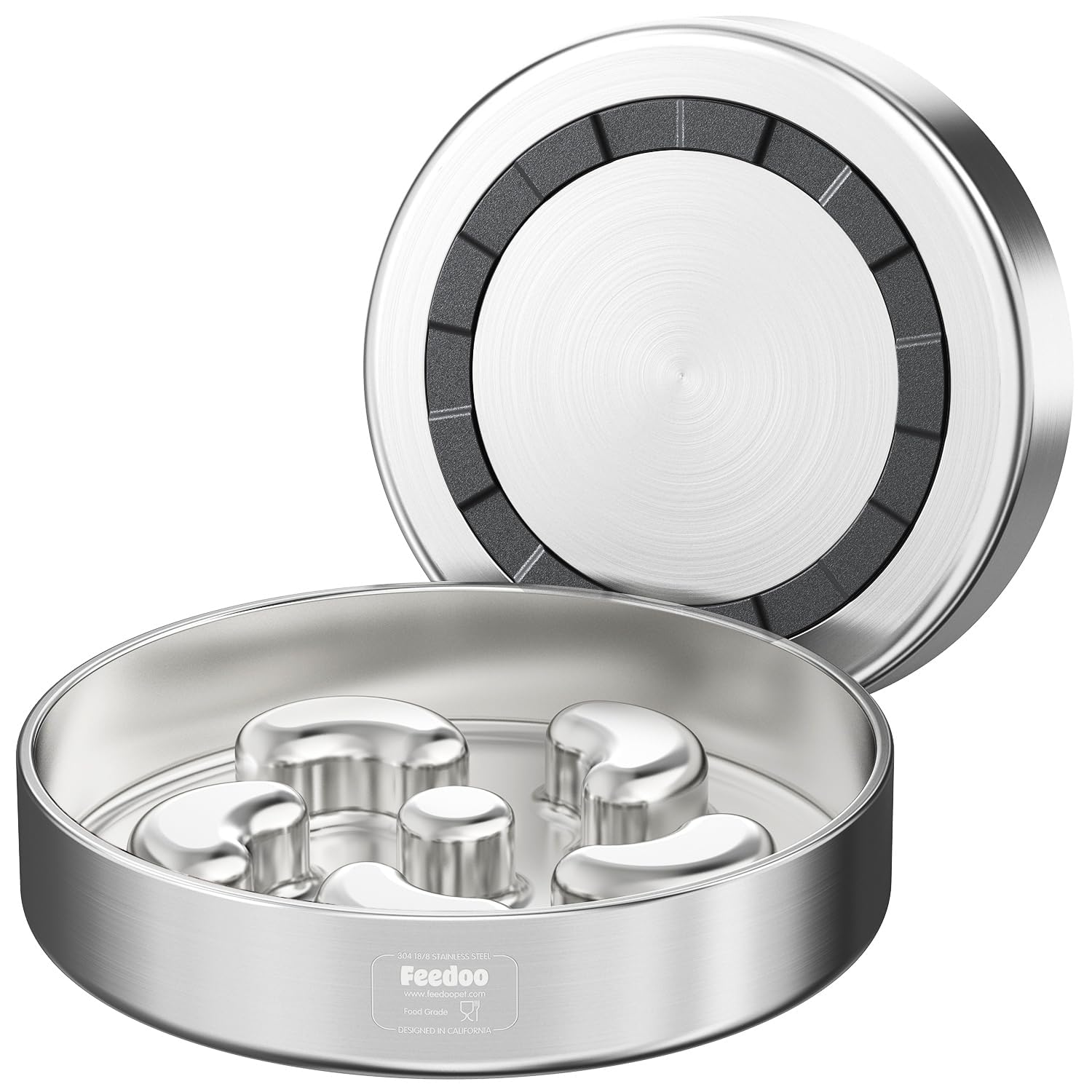 Stainless Steel Slow Feeder Dog Bowl
